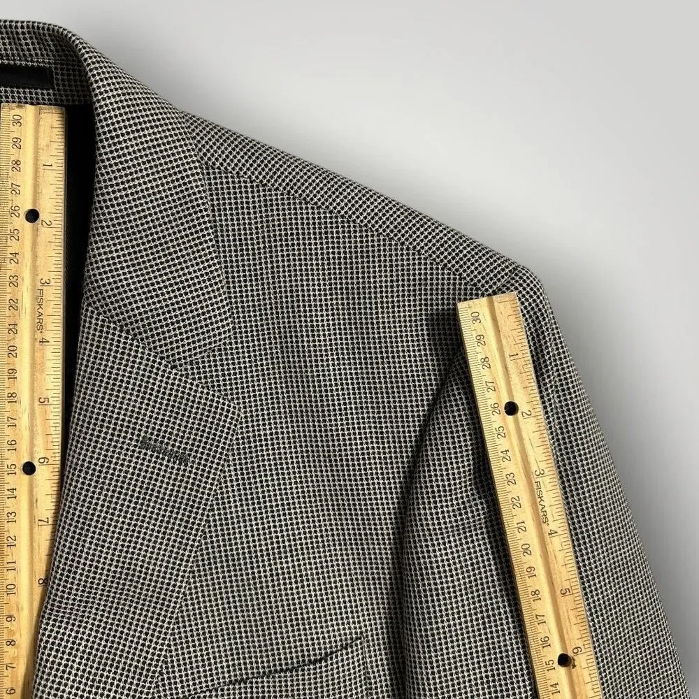 KENNETH COLE Men’s Blazer 42R Sport Coat Two Button Suit Jacket WOOL Gray